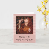 Feest van St. Jeanne d'Arc Zegeningen Kaart (Gele Bloem)