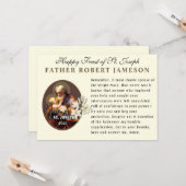 Feest van St. Jozef Katholieke Memorare Gebed Kaart (Voorkant / Achterkant in situ)