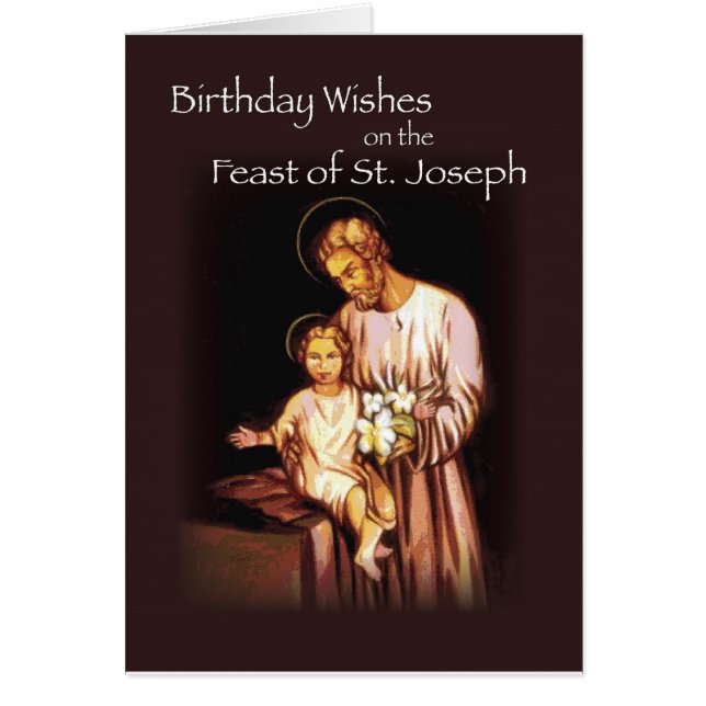 Feest van St. Jozef op zwart (Voorkant)