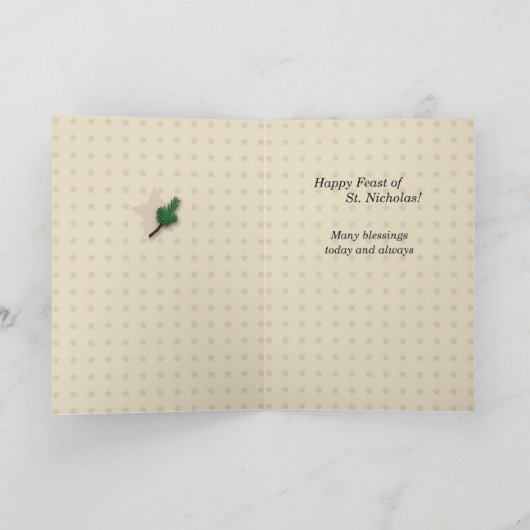 Feest van St. Nicholas Feestdagen Kaart (Binnen)