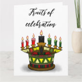 Feest van vers fruit kaart (Voorkant)