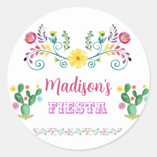Feest Verjaardag Stickers, Fiesta Feest Stickers (Voorkant)