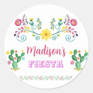 Feest verjaardagsstickers, Fiesta feeststickers Ronde Sticker