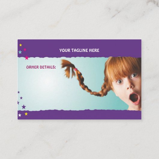 Feest, verrassing, visitekaartje (Achterkant)