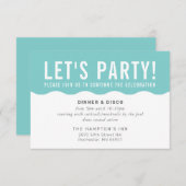 FEEST VIERING INFO moderne vetgedrukte golfmunt Kaart (Voorkant / Achterkant)