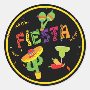 Feest vijf mei kleurrijke feeststickers ronde sticker