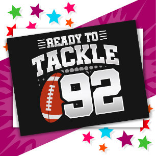 Feest voor 92-jarige die tackle football speelt vo briefkaart