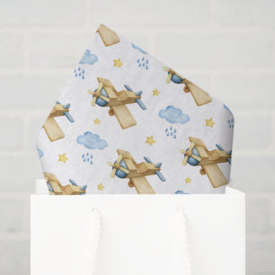 Feest voor baby jongen, Vliegtuigen Tissuepapier