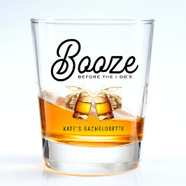 Feest voor Booze Before I Do's Bachelor en Bachelo Shot Glas