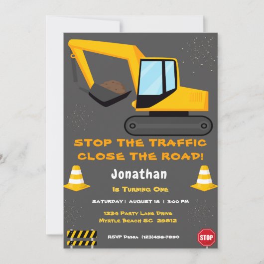 Feest voor constructie-liefhebbende jongens die vo kaart (Voorkant)