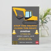 Feest voor constructie-liefhebbende jongens die vo kaart (Staand voorkant)