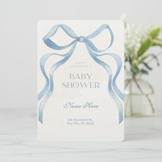 Feest voor de babyjongen kaart (Staand voorkant)