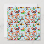 Feest voor dieren Beach Party Kaart (Achterkant)