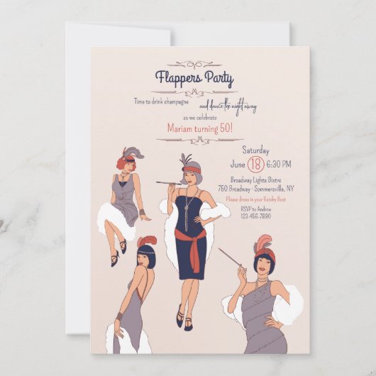 Feest voor Flappers Kaart (Voorkant)