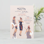 Feest voor Flappers Kaart (Staand voorkant)