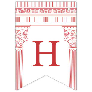 Feest voor godinnen met aangepaste kleur en tempel vlaggetjes