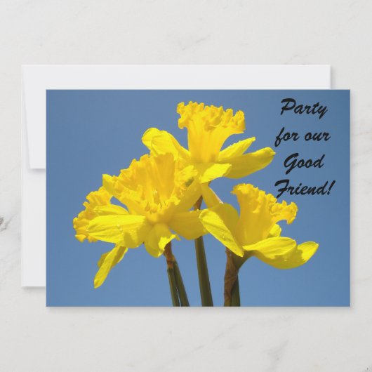 Feest voor Goede Vriend! Invitaties Daffodilventil Kaart (Voorkant)