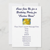 Feest voor Goede Vriend! Invitaties Daffodilventil Kaart (Achterkant)