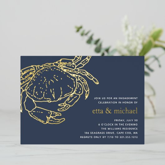 Feest voor gouden olieramp folie uitnodiging (Staand Voorkant)