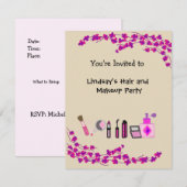 Feest voor haar en make-up kaart (Voorkant / Achterkant)