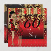 Feest voor het meisje dat 60 wordt kaart (Voorkant / Achterkant)
