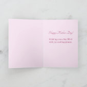 Feest voor Mum Pink Flowers Kaart (Binnen)