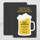 Feest voor vrijgezellen met bierproeverij kaart (Voorkant / Achterkant)