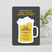 Feest voor vrijgezellen met bierproeverij kaart (Staand voorkant)