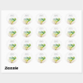 Feest Waterverf Bruidsdouche Ronde Sticker (Vel)
