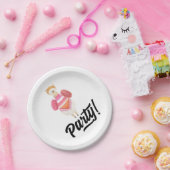 Feest! Waterverf Llama Papieren Bordje (Feest)