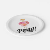 Feest! Waterverf Llama Papieren Bordje (Gekanteld)