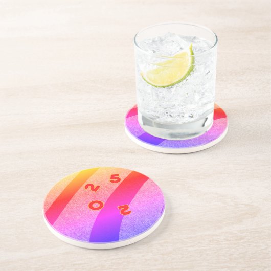 FEEST zandsteen onderzetter in SUNSET ON FIRE (Zijkant)