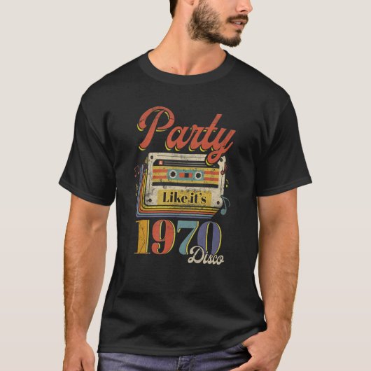 Feest zoals dat van 1970 Disco 1970s Funky Party 7 T-shirt (Voorkant)