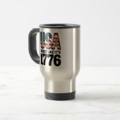 Feest zoals de VS Het is 1776 Funny Design Reisbeker (Voorkant links)