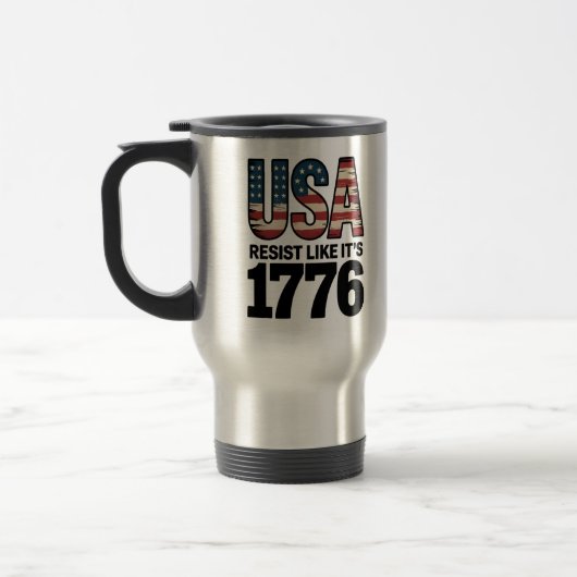 Feest zoals de VS Het is 1776 Funny Design Reisbeker (Links)