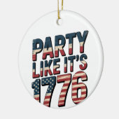 Feest zoals het is 1776, 4th of July, Vlag van de Keramisch Ornament (Links)