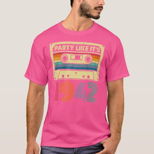 Feest zoals het uit de jaren 1942, Retro 70s is T-shirt (Voorkant)