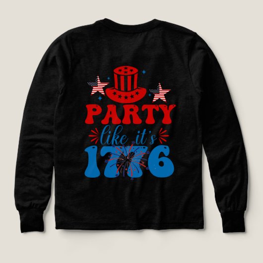 Feest zoals zijn 1776 sterren & strepen rood wit b (Achterkant)