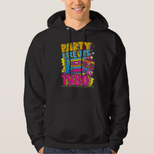 Feest zoals zijn jaren 80 jaren 90 kostuum retro V Hoodie
