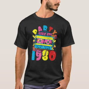Feest zoals zijn jaren 80 jaren 90 kostuum retro V T-shirt