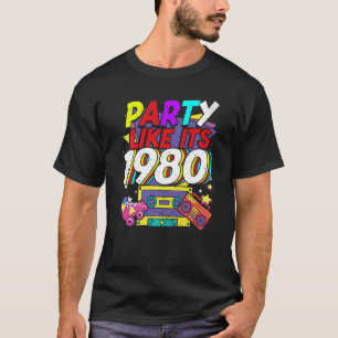 Feest zoals zijn jaren 80 jaren 90 kostuum retro V T-shirt