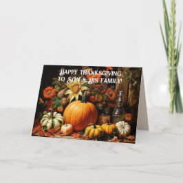 FEEST ZOON & FAMILIE THANKSGIVING KAART