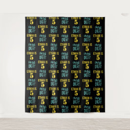 Feestachtergrond Stap en Herhaal Jongen Verjaardag Wandkleed