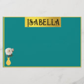  feestartikelen met naam briefpapier (Voorkant)