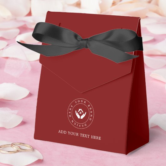 Feestartikelen op maat verpakt met logo en tekst bedankdoosjes (Huwelijk)