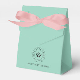 Feestartikelen op maat verpakt met logo en tekst bedankdoosjes