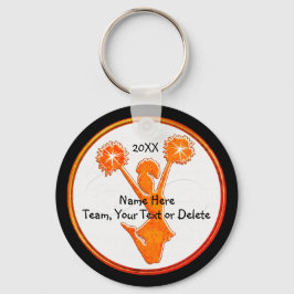 Feestartikelen voor Cheerleaders JE TEKST, TEAMKLE Sleutelhanger