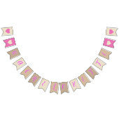 Feestartikelen voor vrijgezellenfeest roze vlaggetjes (Alle)