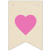 Feestartikelen voor vrijgezellenfeest roze vlaggetjes (Eerste vlag)