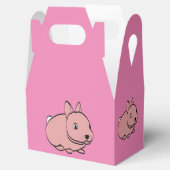 Feestbak met roze konijnenontwerp bedankdoosjes (Geopend)